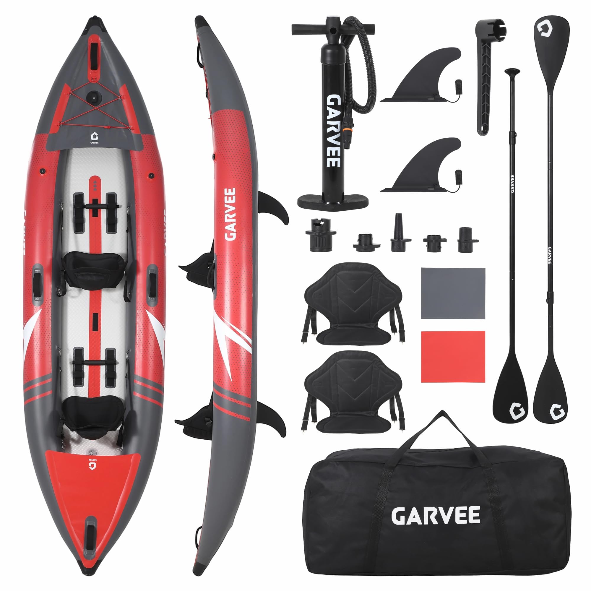 Fishing Kayak Seat - 2 Person Inflatable Kayak 12.5 ft,