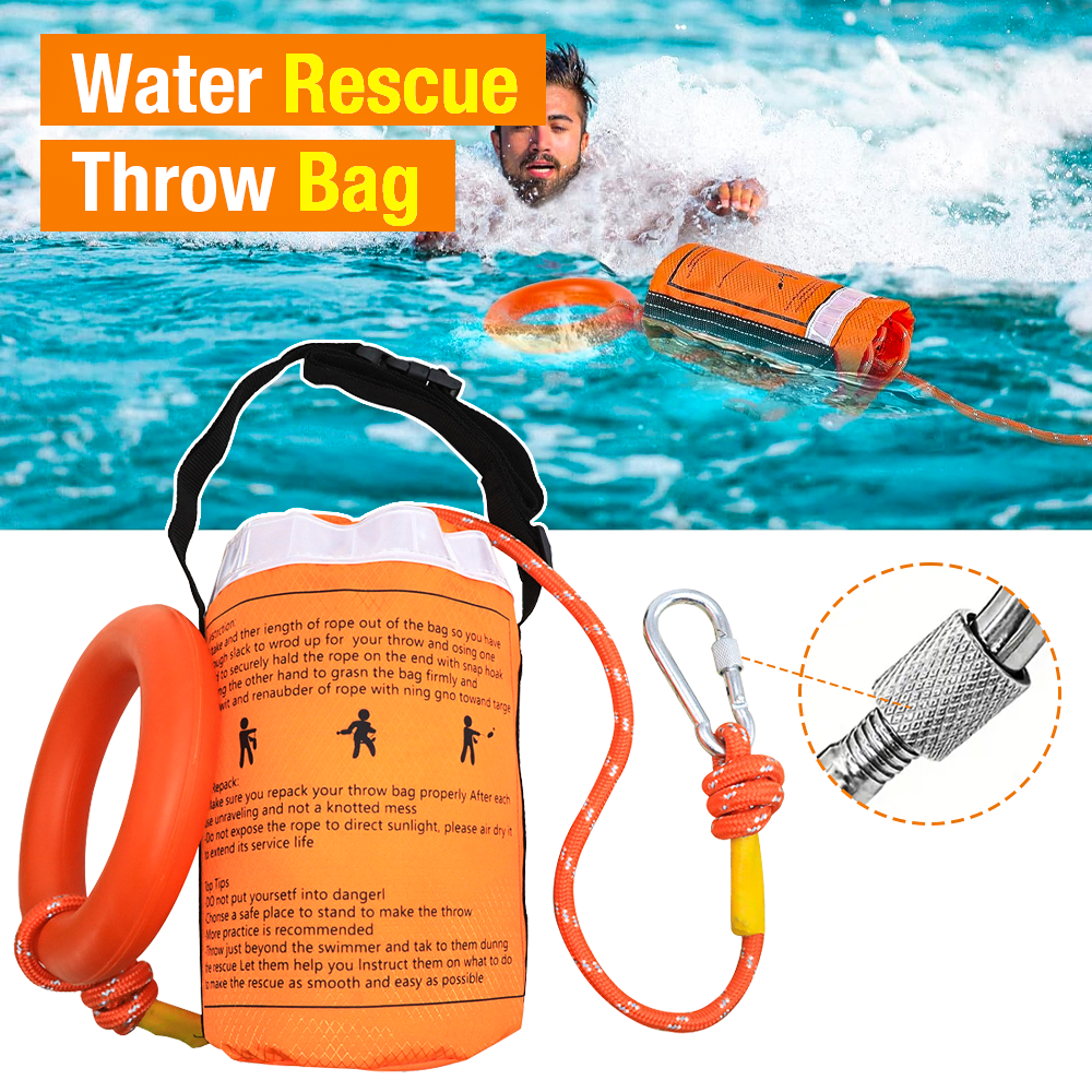 1SET Water Rescue Throw Bag, w - Fishing Kayak Crate บทวิจารณ์และราคา