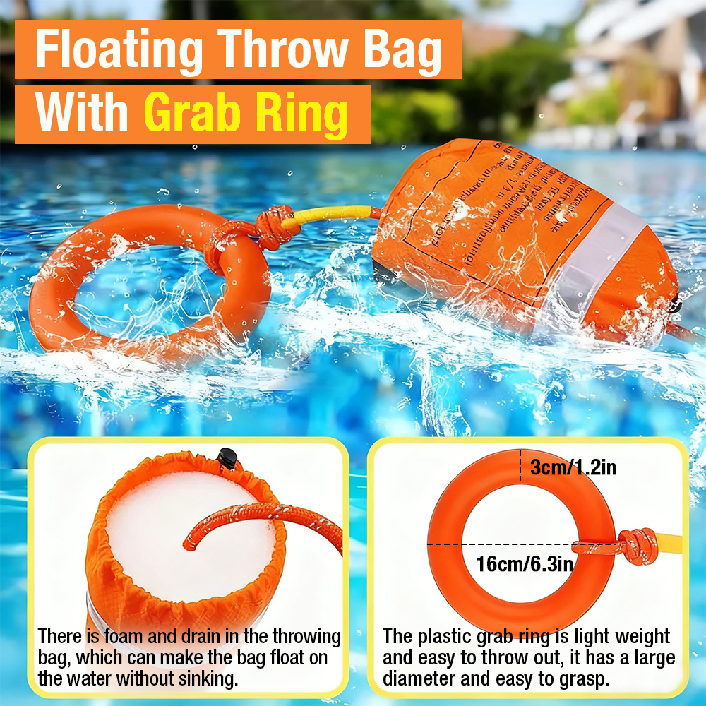 1SET Water Rescue Throw Bag, w - Fishing Kayak Crate บทวิจารณ์และราคา