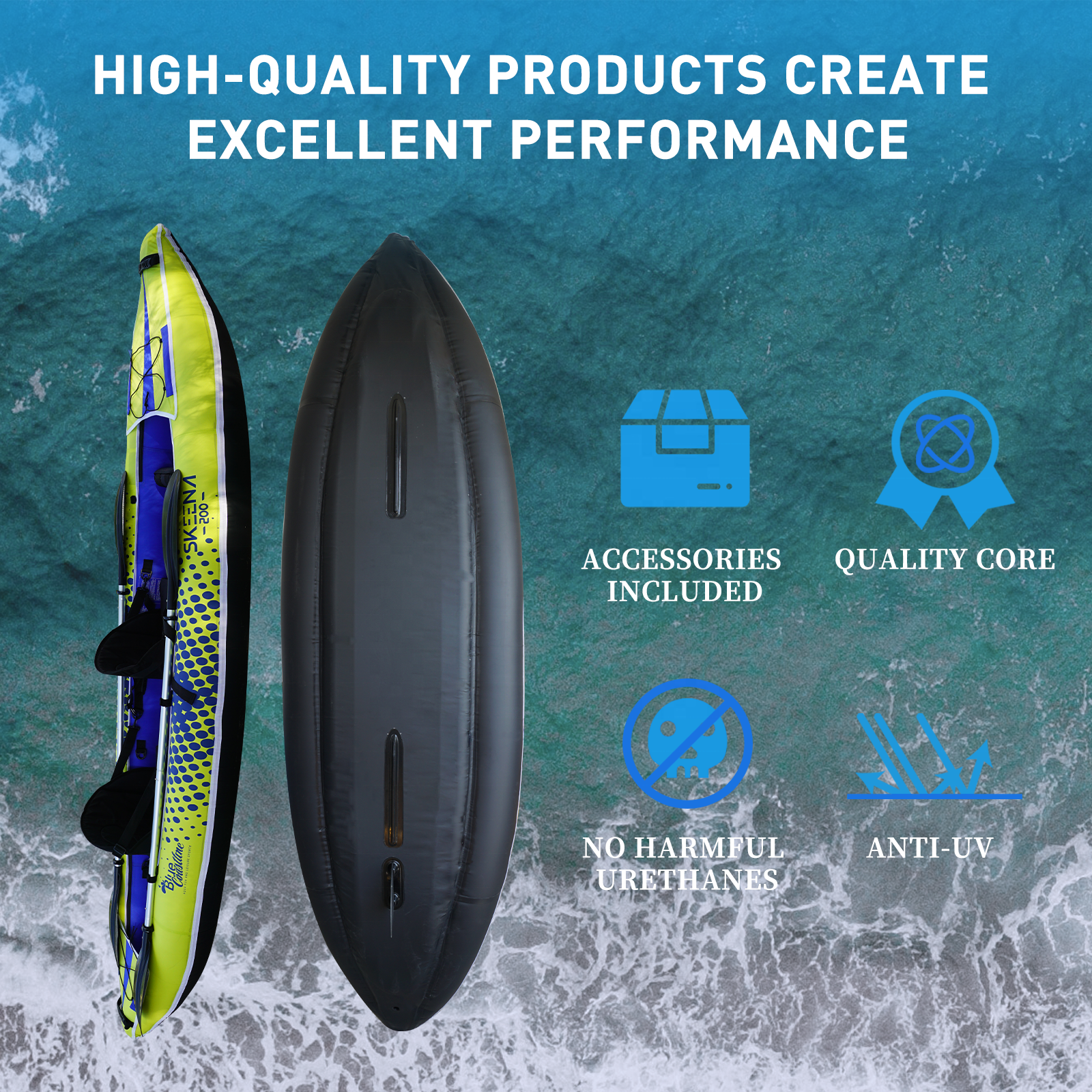 Adult Inflatable Fishing Canoe - Fishing Kayak Paddle บทวิจารณ์และราคา