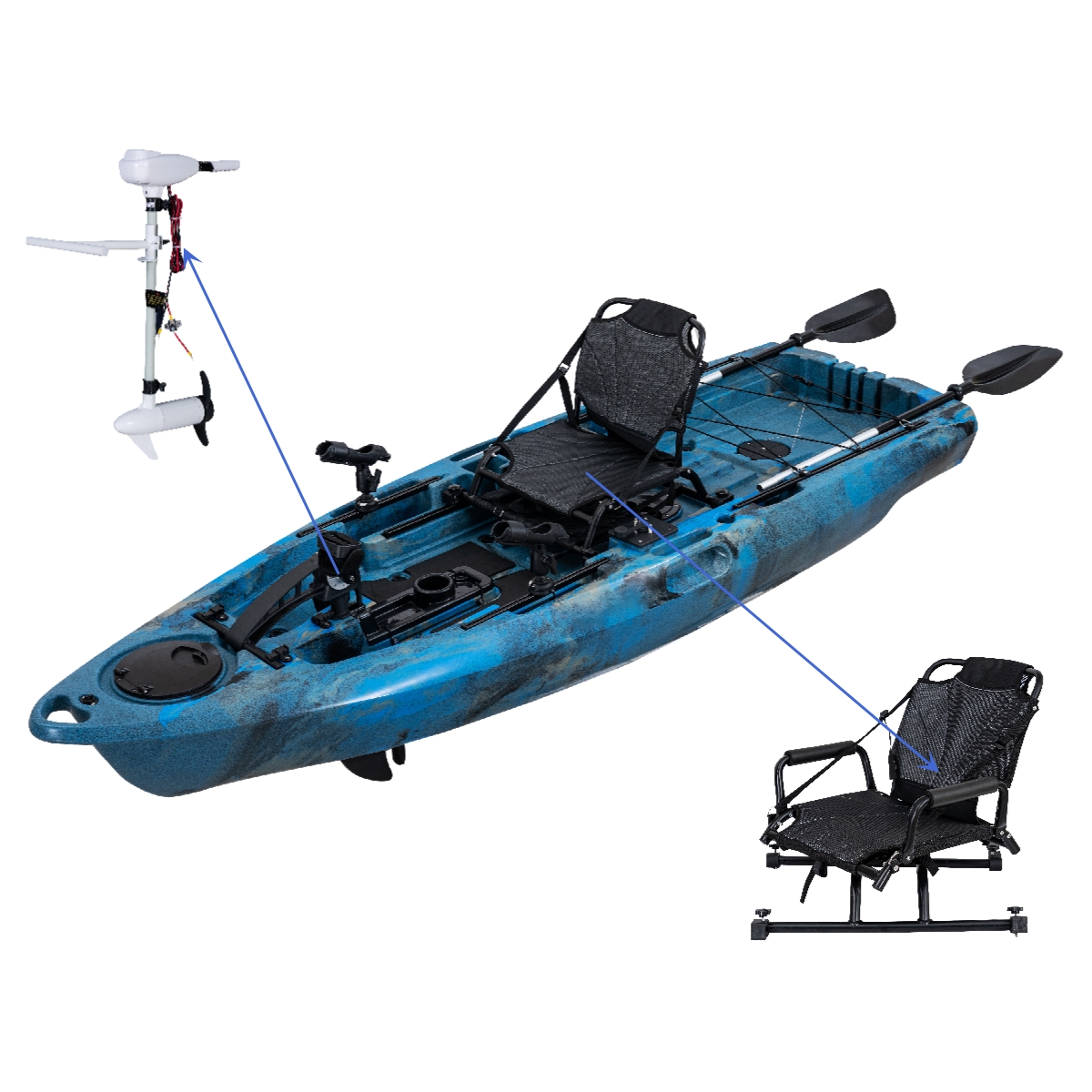 LSF Plastic Rowing Fishing Ele - Fishing Kayak Paddle บทวิจารณ์และราคา