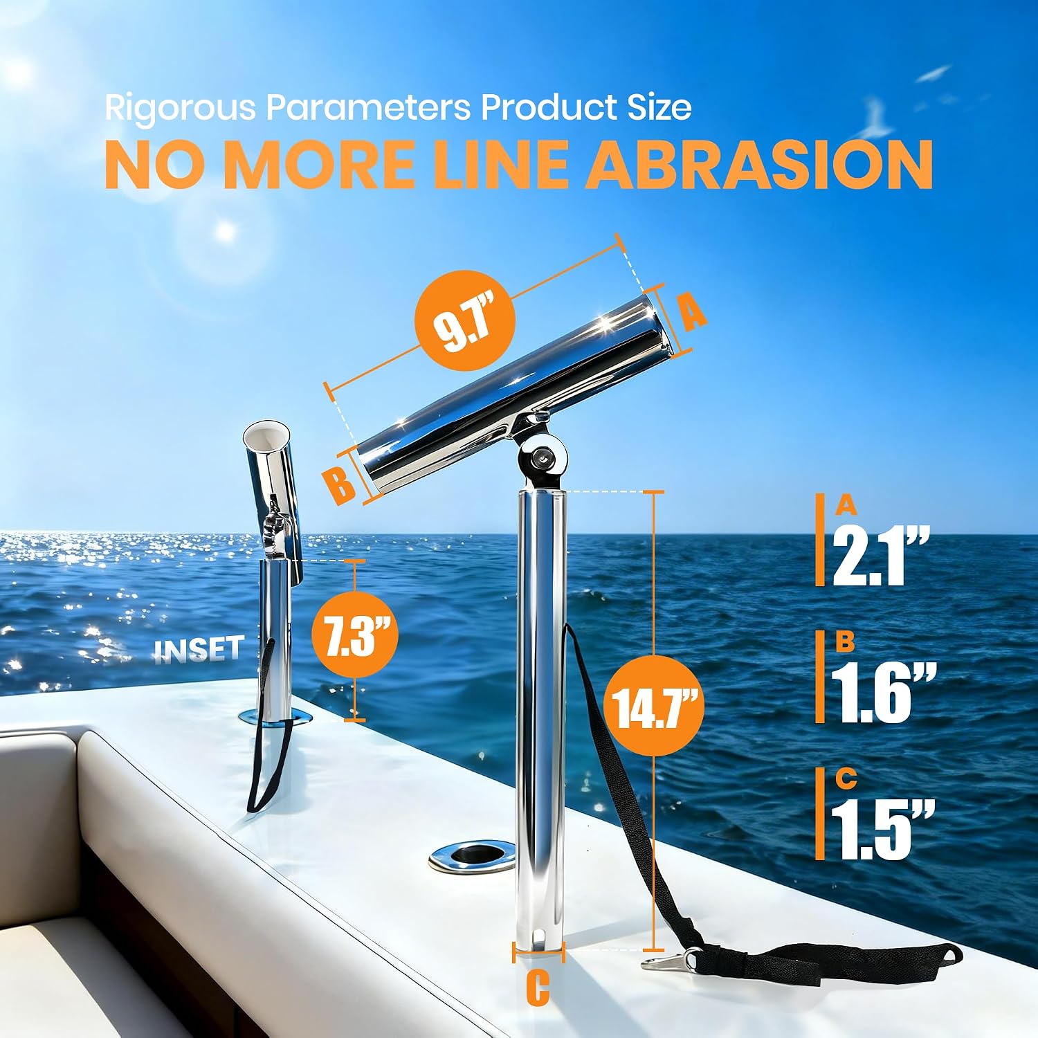 2-Pack Stainless Steel Outrigg - Fishing Kayak Rod Holder บทวิจารณ์และราคา