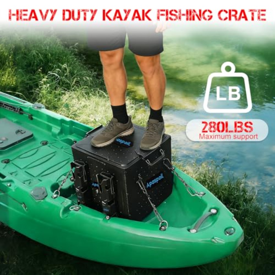 Kayak Fishing Crate with 4 Rod - Fishing Kayak Crate บทวิจารณ์และราคา