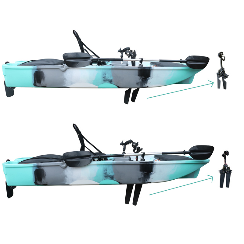 10FT Single Seat LLDPE Sit On  - Fishing Kayak Pedal Drive บทวิจารณ์และราคา