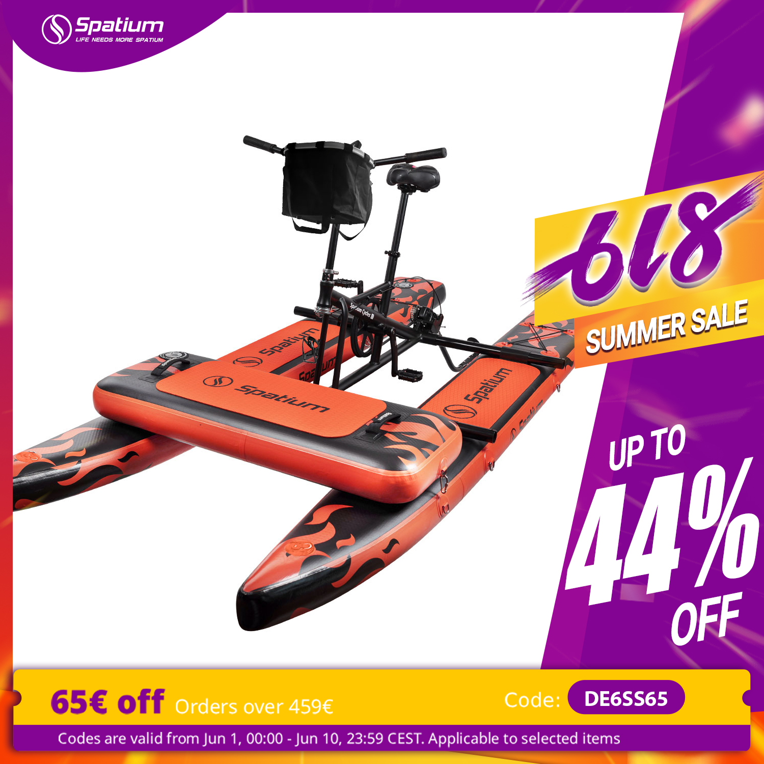 Spatium Sup Water Bike 3.0 Inf - Fishing Kayak Pedal Drive บทวิจารณ์และราคา