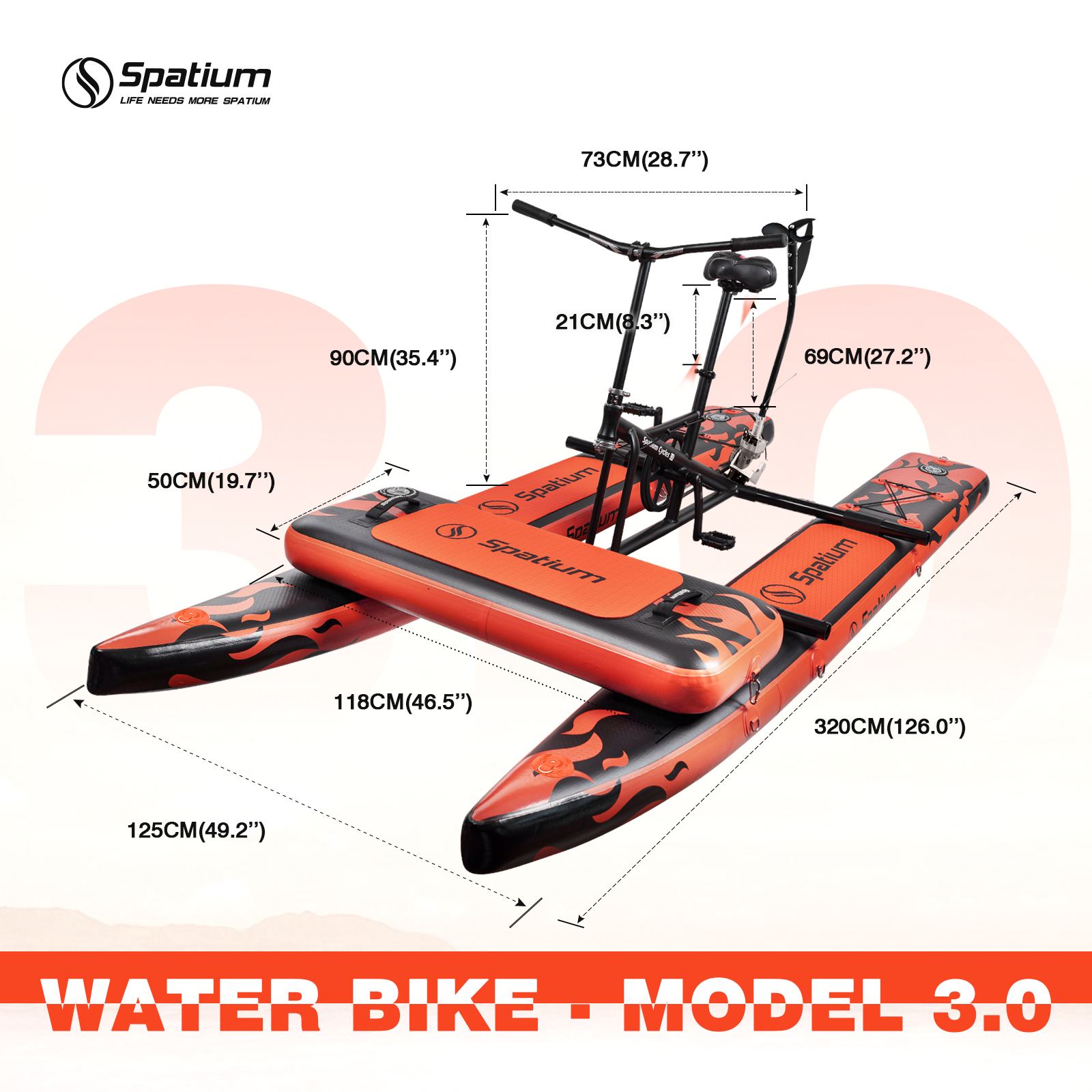 Spatium Sup Water Bike 3.0 Inf - Fishing Kayak Pedal Drive บทวิจารณ์และราคา