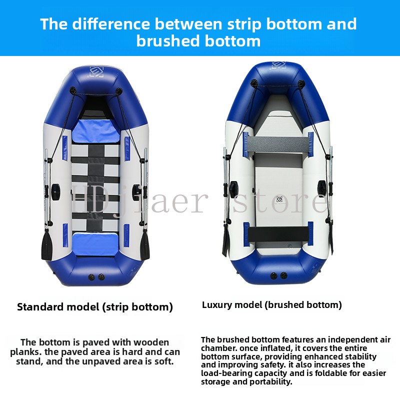 Inflatable Boat with Hard Bott - Fishing Kayak Inflatable บทวิจารณ์และราคา